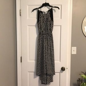 High-Low black and white sundress